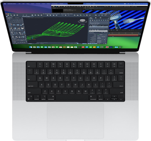 Autodesk AutoCAD e Adobe After Effects su un MacBook Pro