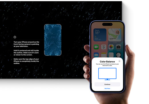 使用 iPhone 校正電視的色彩平衡