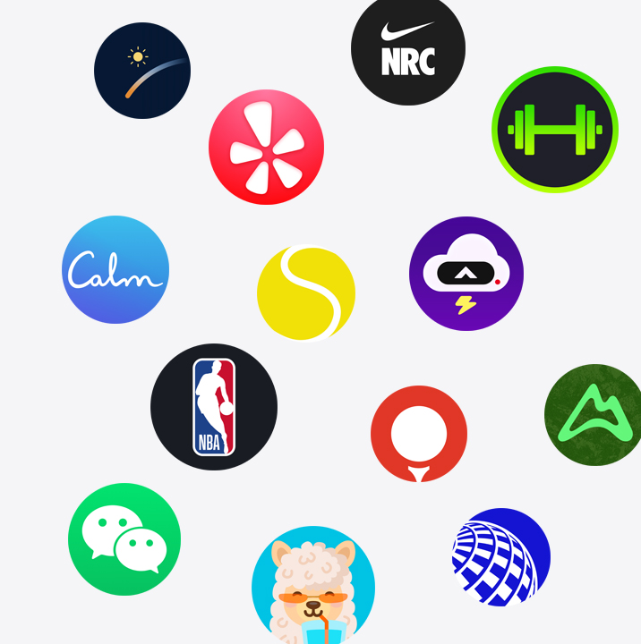 Los íconos de las apps del App Store en el Apple Watch.