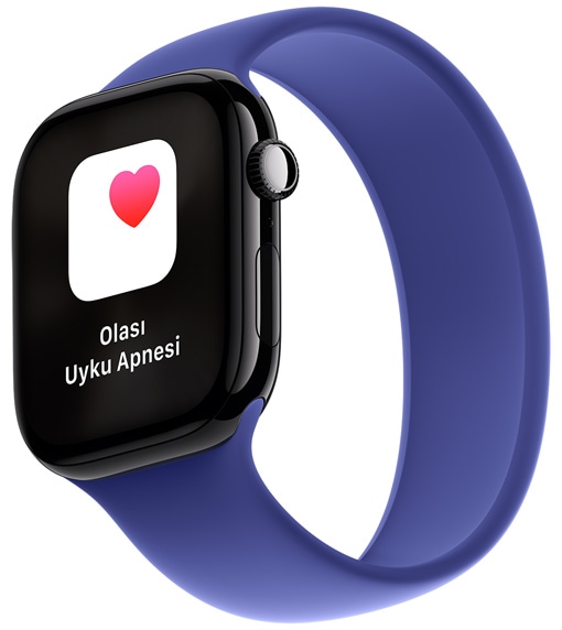 Apple Watch Series 10’da olası uyku apnesi bildirimi gösteriliyor.