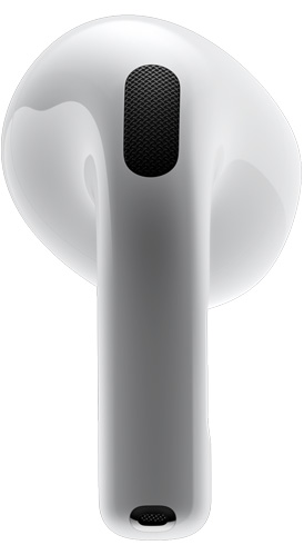 AirPods 4, baksiden av AirPod-øretelefonen.