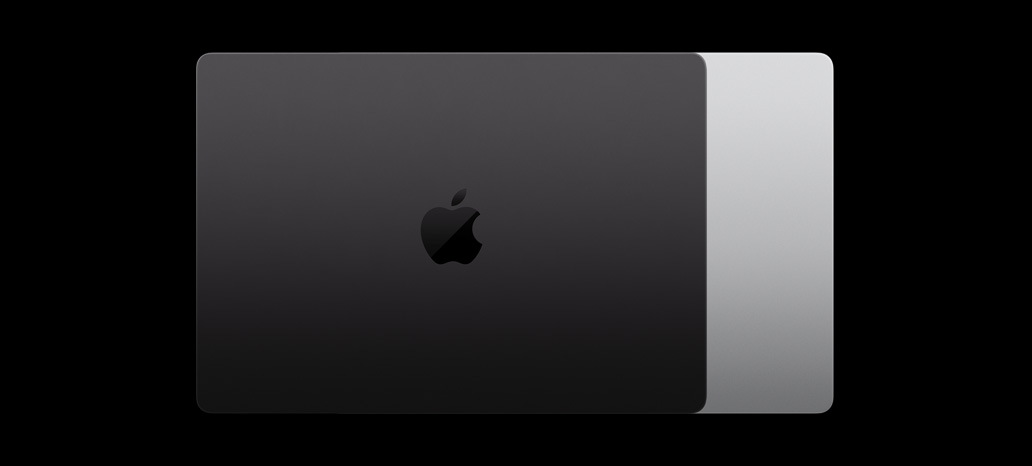 Showing the two colors available for MacBook Pro: Space Black and Silver